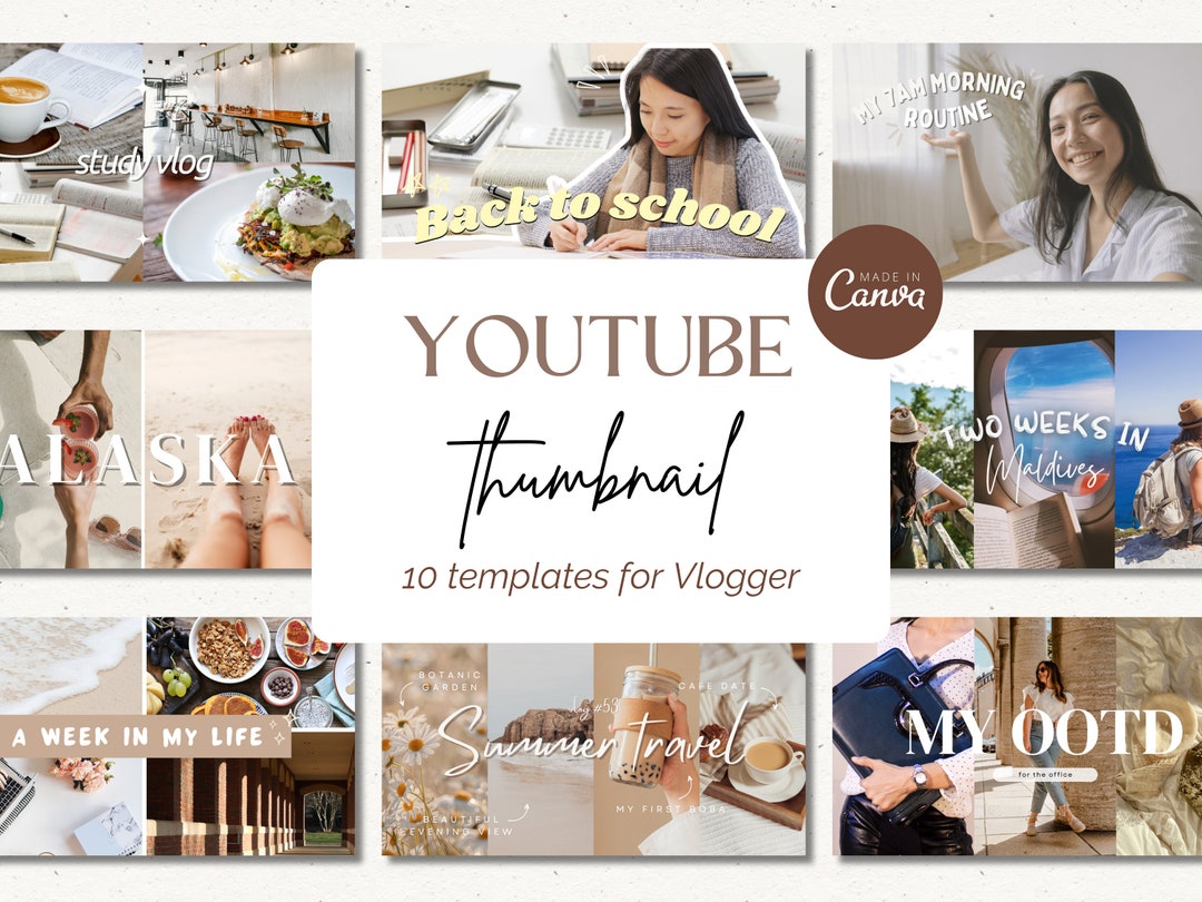 Youtube Thumbnails for Vlogger | Youtube Channel Branding Kit ...