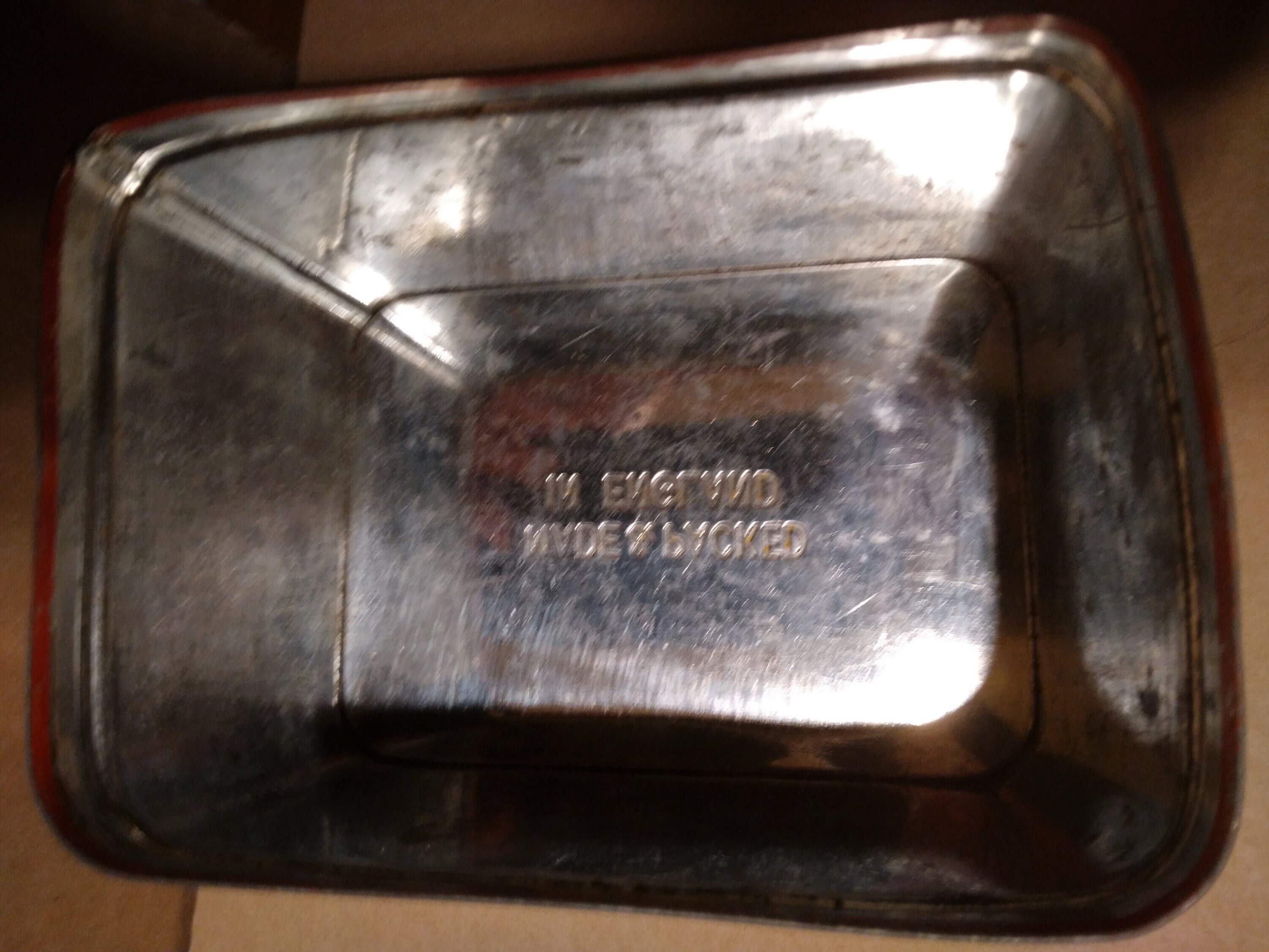 Tin Tea Box, Vintage Famous Red Tea Box, Ridgways Finest Darjeeling Tea ...