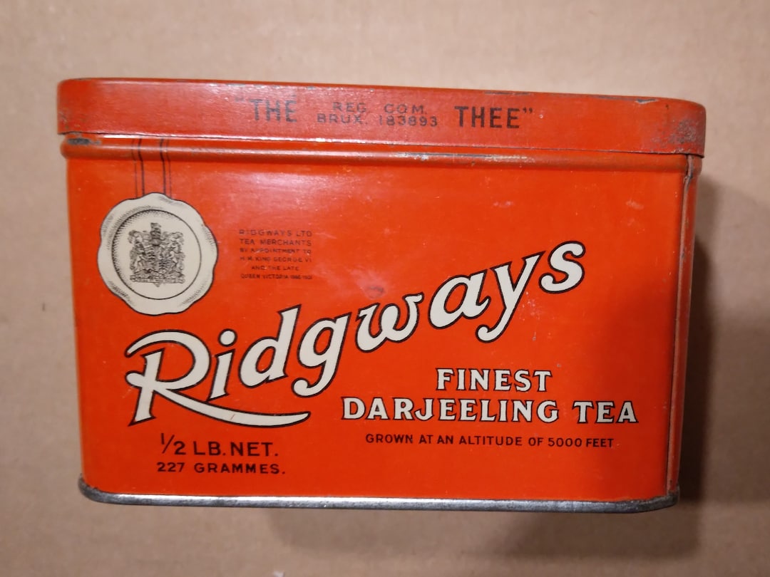 Tin Tea Box Vintage Famous Red Tea Box Ridgways Finest Etsy