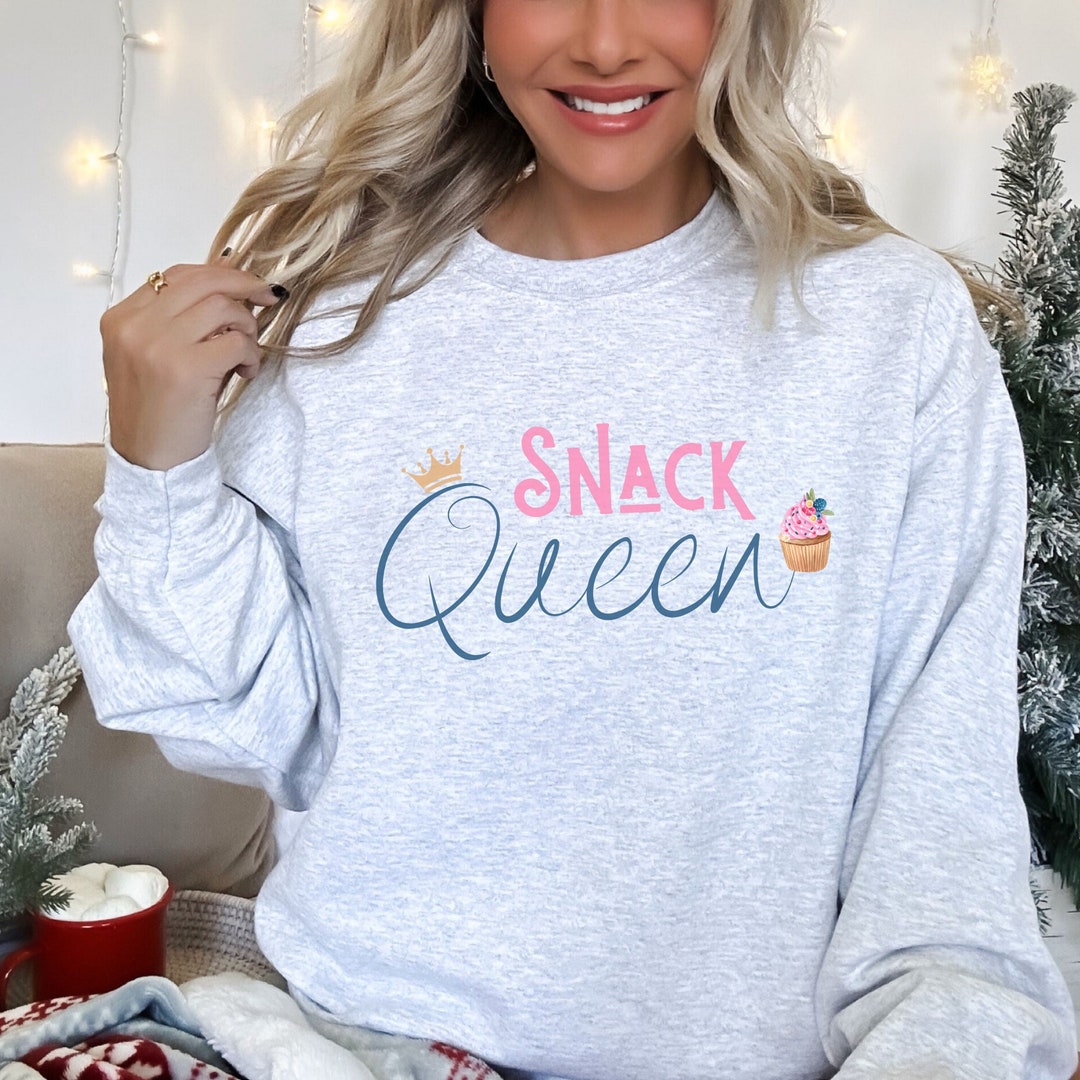Snack Queen Crewneck Sweatshirt, Cupcake Shirt, Queen Sweatshirt, Snack