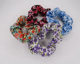 Colección de coleteros Recuerdos de Verano (coleteros, coleteros florales, ligas para el pelo, moda de los 90, cottagecore, ideas de regalo, regalos para ella, coleteros)