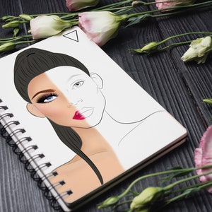 Plantillas de caras de tablas de maquillaje digitales.