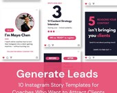 Canva Instagram Story Templates – 10 Coach Content Creator Pack
