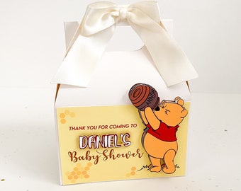 Custom Set of 3D Winnie the Pooh Favor Box, Winnie the Pooh Party, Baby Shower Decoration, Baby Shower Favor Box