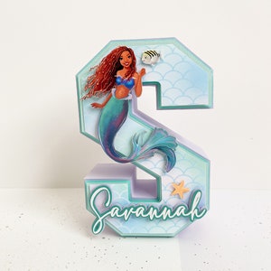 The Little Mermaid 2023 - 3D letters, The Little Mermaid Birthday Party, The Little Mermaid party Decor, Princess Ariel Sign