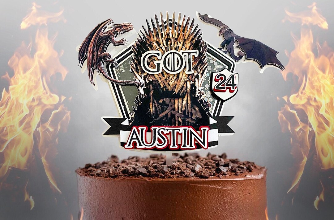 Custom 3D Game of Thrones Cake Topper, Game of Thrones Party, Game of Thrones Birthday Party