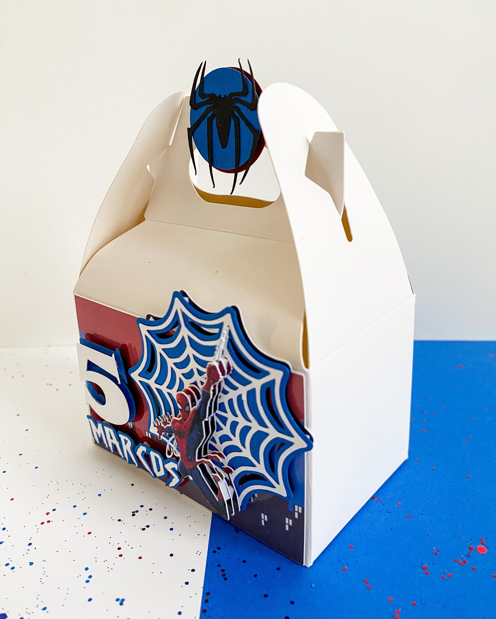 Custom Set of 3D Spiderman Favor Box Spiderman Party Etsy