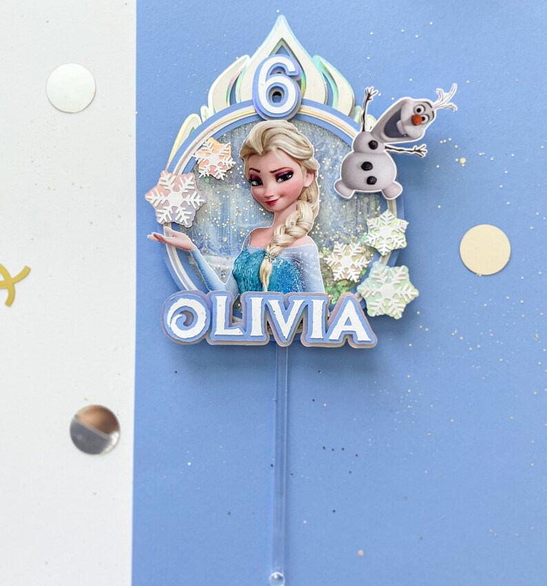 Custom 3D Frozen Cake Topper Frozen Party Elsa Inspired Cake Etsy