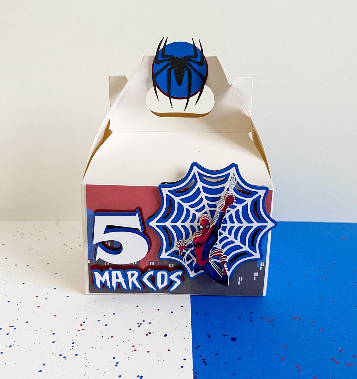 Custom Set of 3D Spiderman Favor Box Spiderman Party Etsy