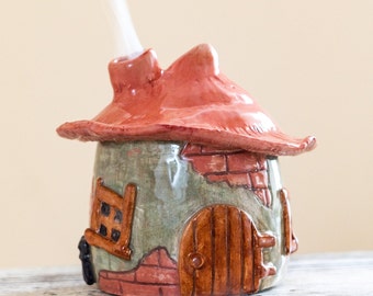 Witchy Decor for Home, Ceramic Incense Burner, House Incense Burner and Decor | Halloween Decor Idea