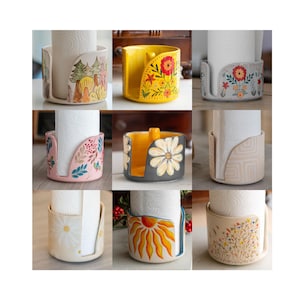 Porta-toalhas de papel de cerâmica - Decoração de cozinha de outono, porta-toalhas de papel de bancada