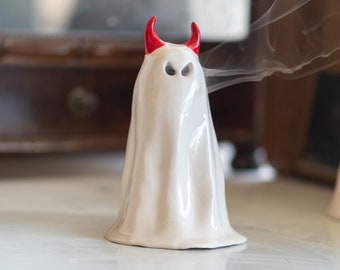 Devil Ghost Incense Holder - Incense Burner, Handmade Home Decor, Funny Ghost Figure