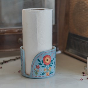 Suporte para toalha de papel - suporte para rolo de papel, decoração rústica de cozinha, presentes feitos à mão, decoração de banheiro