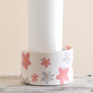 Elegant Ceramic Paper Towel Holder | Heavyweight Countertop Dispenser For Kitchen & Dining