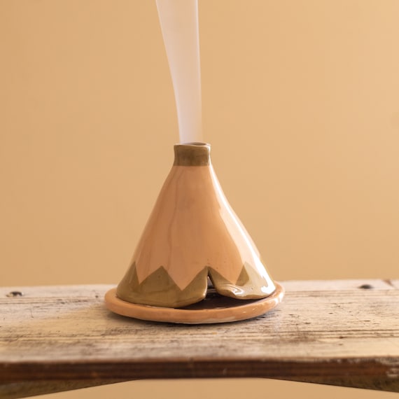 Incense Cone Holder, Incense Burner, Ceramic Candle Holder, Fall