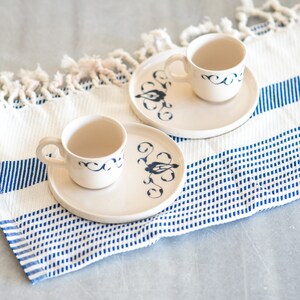Rumi | Handmade Turkish Coffee Set With Rumi-inspired Patterns - Etsy