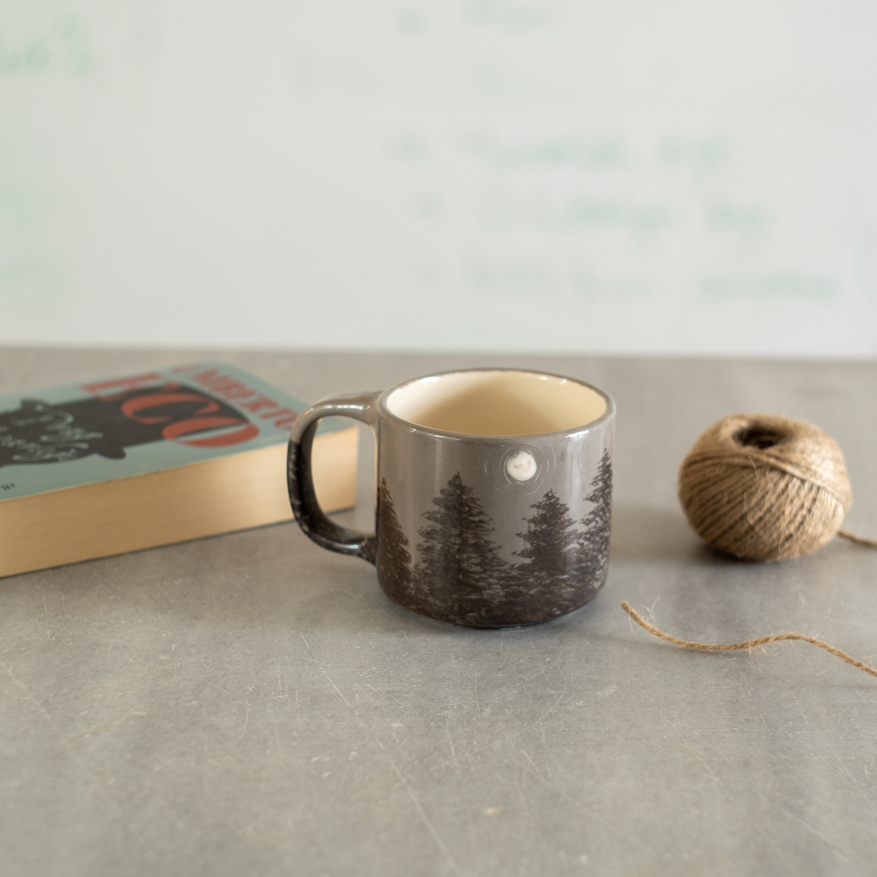 Forest Coffee Mug Night Theme Coffee Pottery Handmade Tree - Etsy