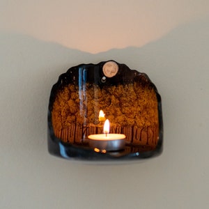 Wall Sconce Candle Holder - Ceramic Wall Art, Forest and Night Theme Wall Art