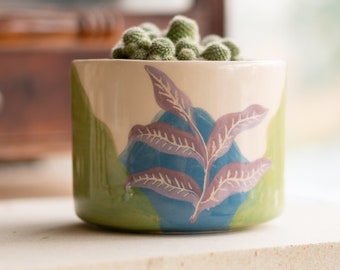 Unique Planter - Handmade Flower Pot, Indoor Ceramic Planter