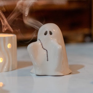 Halloween Ghost, Handmade Halloween Decor Incense Holder, Spooky Home Decor