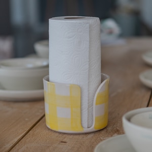 Suporte de toalha de papel cerâmico, ferragens de cozinha, decoração de cozinha com tema de verão, suporte de papel higiênico, 5",6",7" e 8" de diâmetro