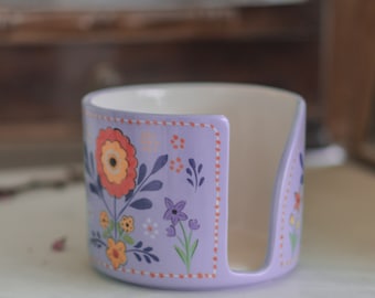 Papierhandtuchhalter - Floraler Handtuchhalter, handgemachtes Küchendekor