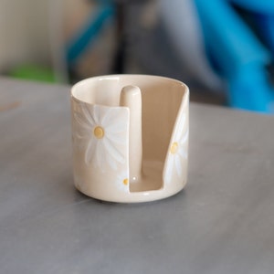 Toalheiro, porta-toalhas de papel feito à mão, decoração de cozinha minimalista, porta-rolos de cerâmica independente