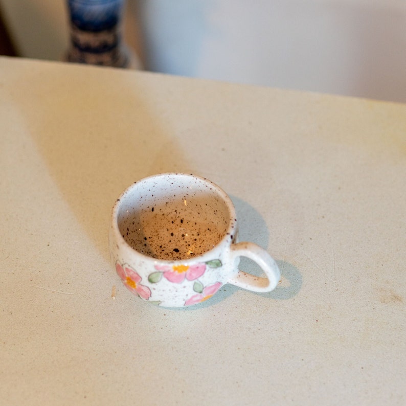 Floral Mug, Handmade Ceramic Tea Cup, Flowers Coffee Mug image 5