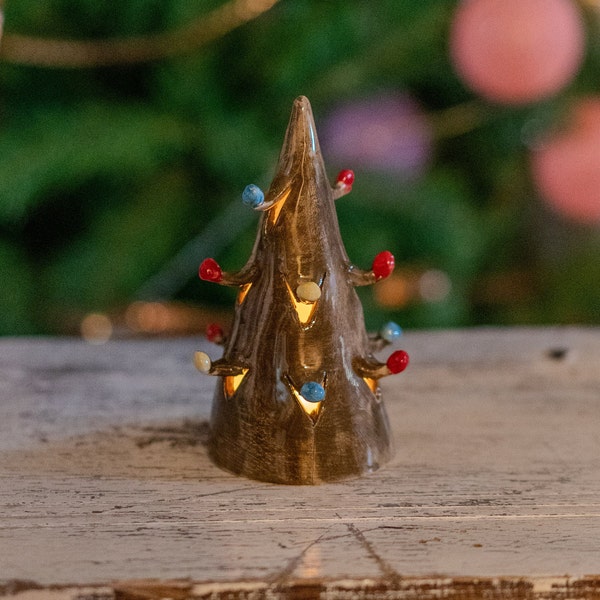 Pine Tree Theelichthouder, Kerst Decor Kaarshouder, Kerstcadeau Idee