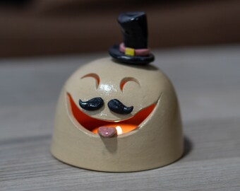 Tealight Holder - Funny Candle Holder, Handmade Ceramic Votive Candle Holder, Incense Holder, Graduation Gifts