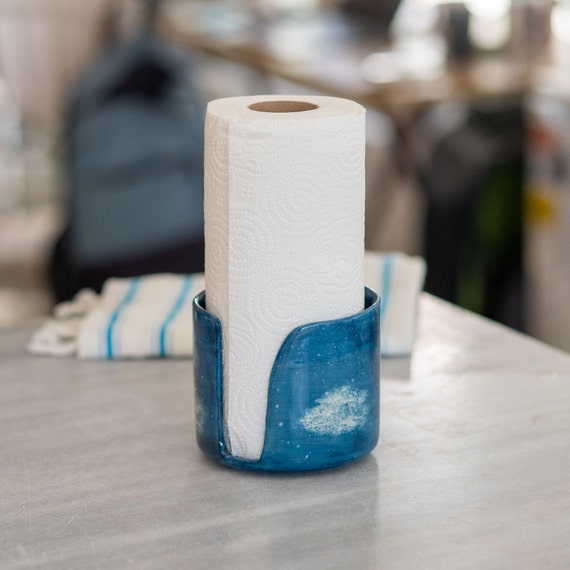 Paper towel holder blue new arrivals