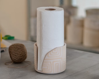 Paper Towel Holder - Ceramic Towel Rack, Handmade Ceramic Paper Roll Holder