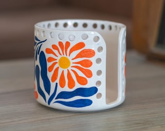 Handgefertigter Toilettenpapierhalter, Toilettenpapierhalter, Florales Badezimmer Dekor