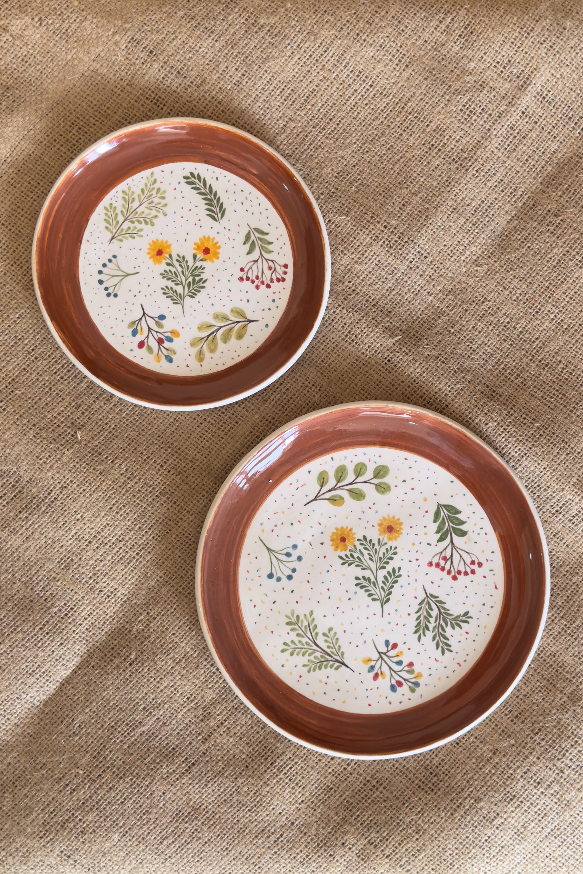 🍂 Plato Decorativo Calabazas Acuarela Otoño | Porcelana De Hueso Con Soporte | Regalo Artístico Para Pared O Mesa | 10 Pulgadas