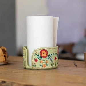 Portasalviette in ceramica, vivace arredamento per cucina, portasalviette da piano di lavoro