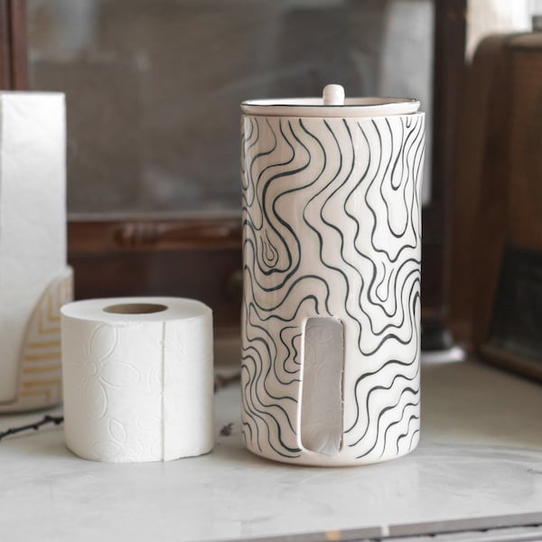 Almacenamiento de papel higiénico - Decoración de baño, Decoración del hogar hecha a mano, Portarrollos de papel higiénico
