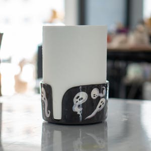 Porta-toalhas de papel de cerâmica, decoração de casa de Halloween, decoração de cozinha gótica