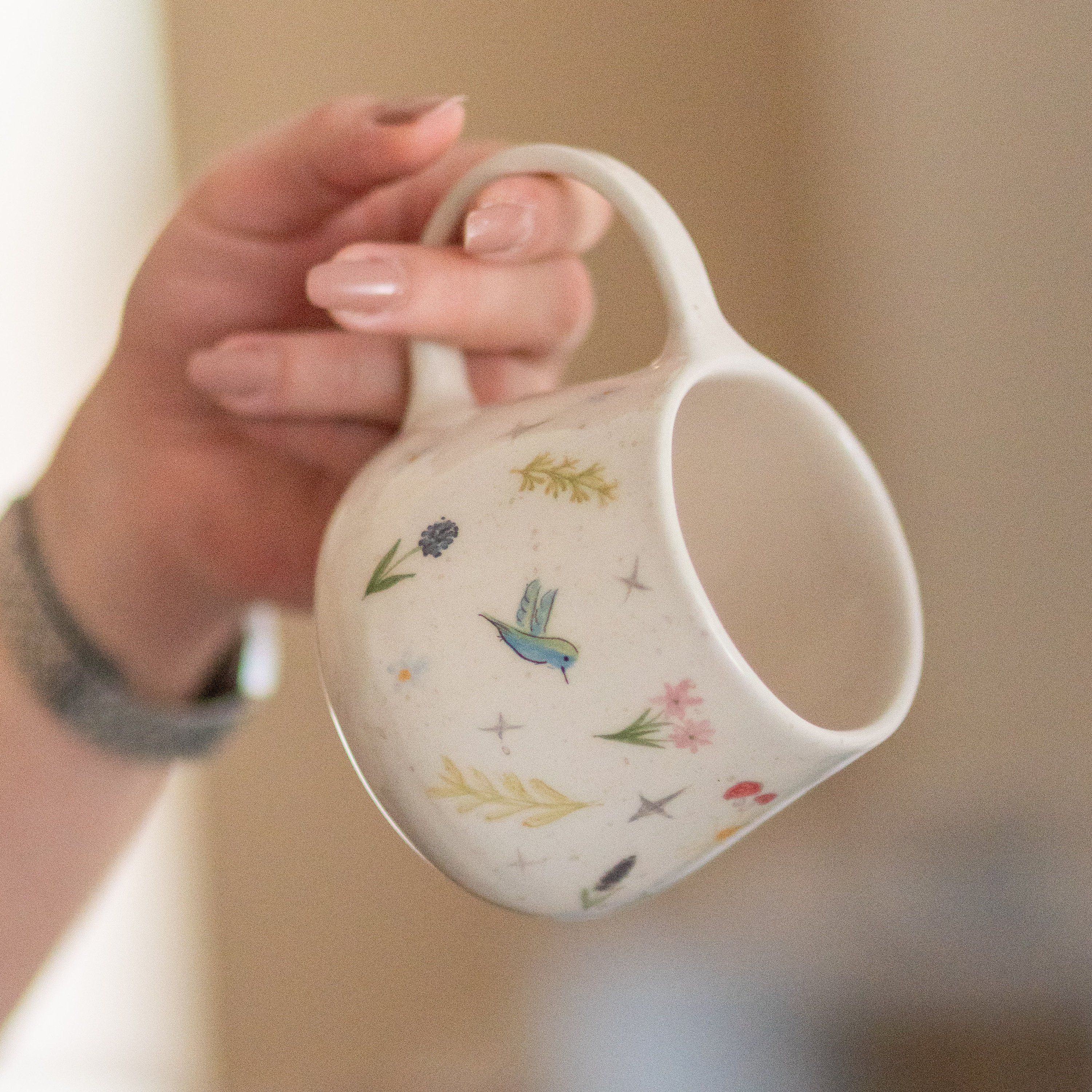 Table Passion Boheme Mug en Grès, Multicolore, Lot de 4