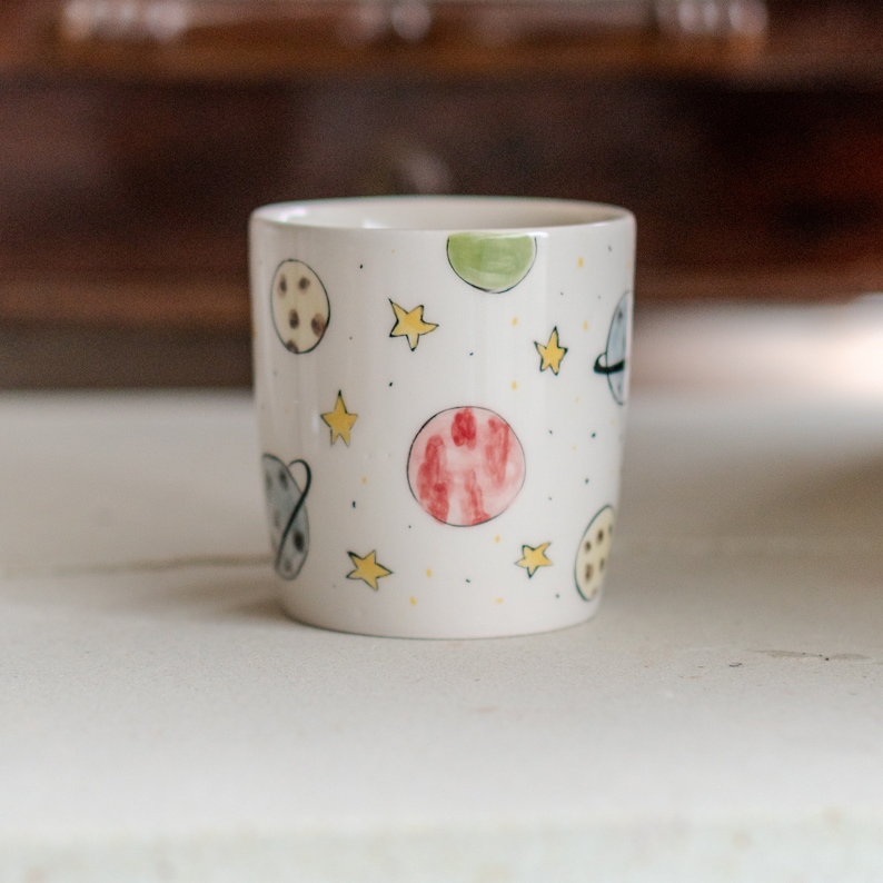 Planet Mug Space Mug Celestial, Handmade Ceramic Mug, Gift for Science Lover zdjęcie 6