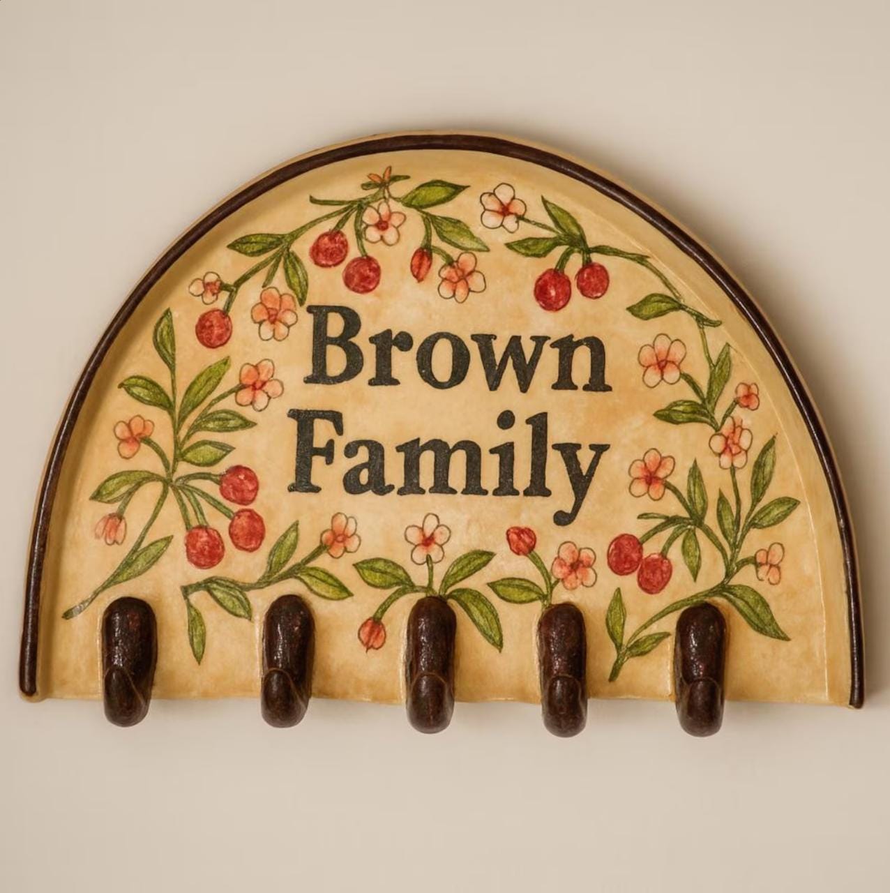 Handmade Ceramic Key Rack: Bird & Floral Vintage Home Decor - Etsy