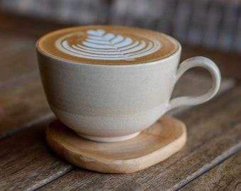 Stoneware Latte Mug - Pottery Coffee Mug, Handmade Coffee Cup - Handmade Pottery