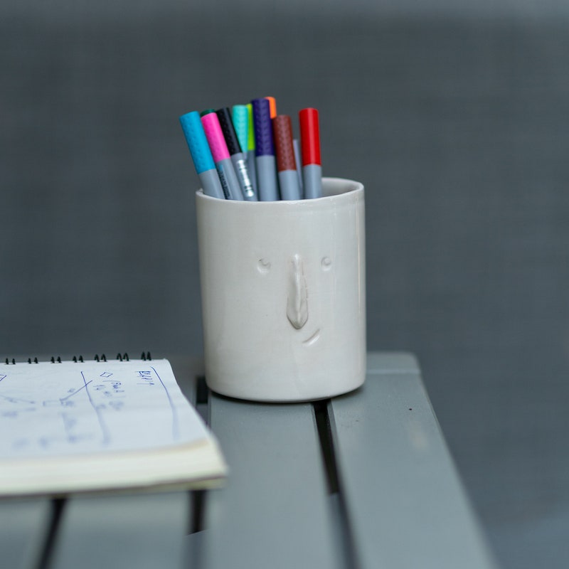 Ceramic Pencil Cup - Etsy