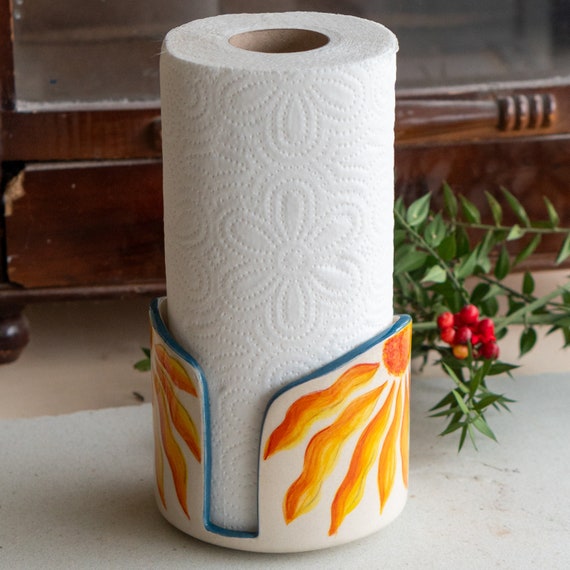 Paper Towel Holder Rustic Towel Rack, Unique Home Decor, Sun Decor