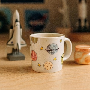 Planet Mug - Space Mug Celestial, Handmade Ceramic Mug, Gift for Science Lover