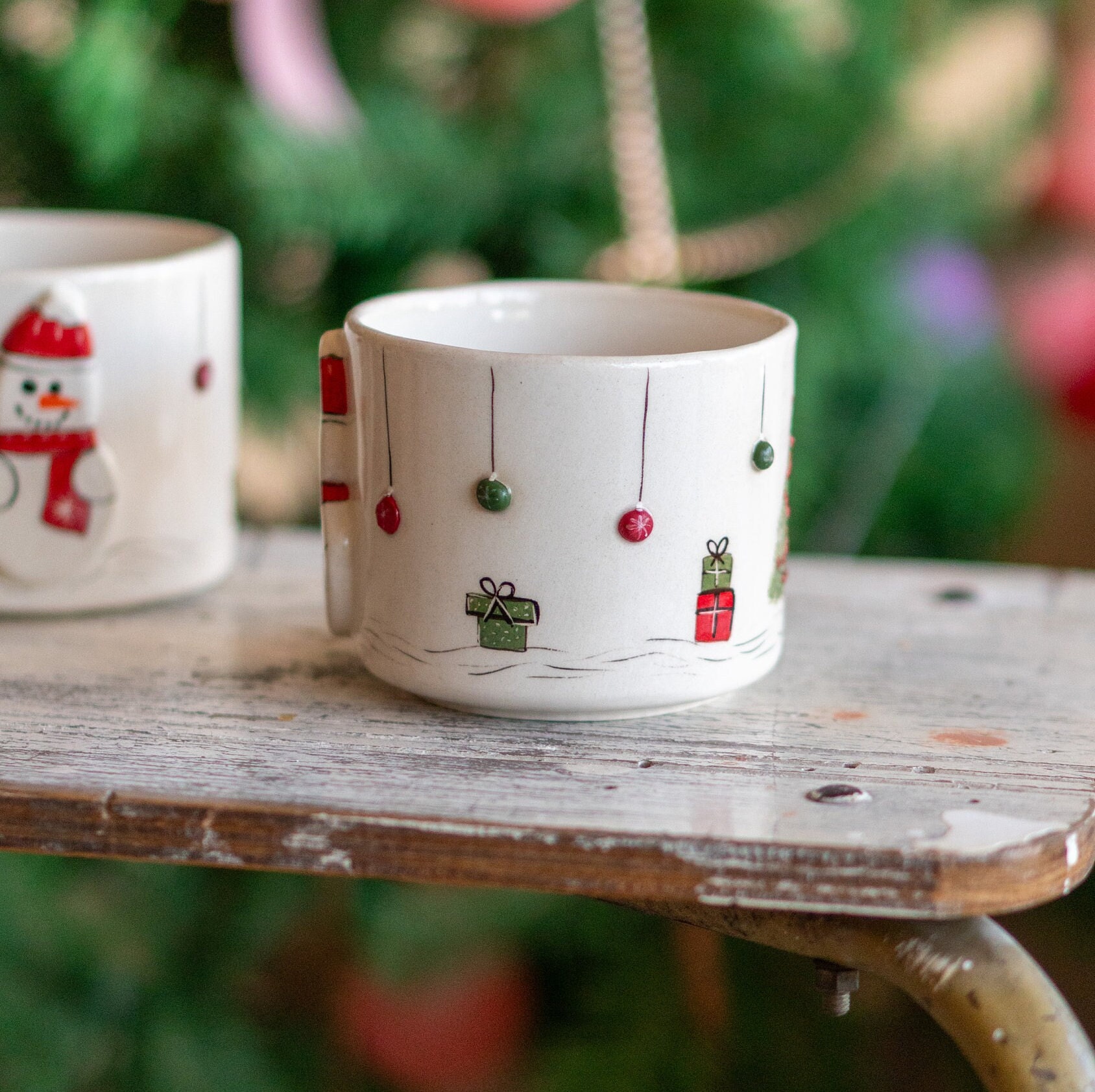 zwxqe Simpatica tazza di caffè di Natale, Tazza di ceramica pupazzo di neve, Divertente Holiday Drinkware, Tazza festiva con manico, Tazza di Natale del fumetto, Vacanza unica, Bevande di caffè