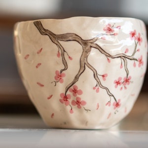 Sakura Flower Pottery Mug Cherry Blossom Tree, Handmade Pottery Coffee Cup, Lovely Gift Idea image 10
