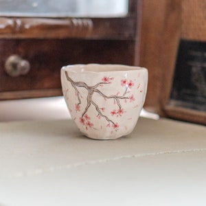 Sakura Flower Pottery Mug Cherry Blossom Tree, Handmade Pottery Coffee Cup, Lovely Gift Idea image 9