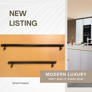 12&quot; & 16&quot; Long Premium Antique Cabinet Pulls and Knurled Solid Brass Hardware, Kitchen, Appliance Cabinet Handles  and Pulls Collection