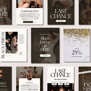 Black Friday Social Media Posts, Black Friday Instagram Reels & Reel Covers, Promotional Posts, Black Friday Sale Templates, Canva