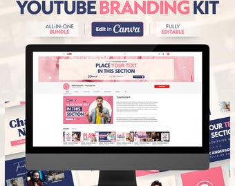 YouTube Branding Kit, YouTube-Kanal Vorlagen, Thumnails Design, Logo, Intro, Outro, All-in-One Branding Kit